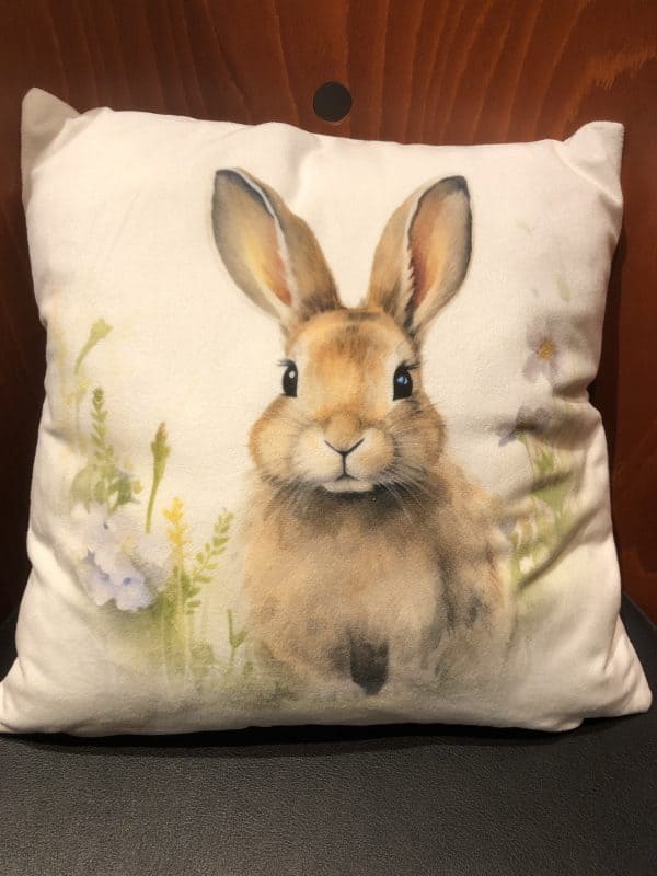 Flauschkissen Ostern 40x40cm Häschen