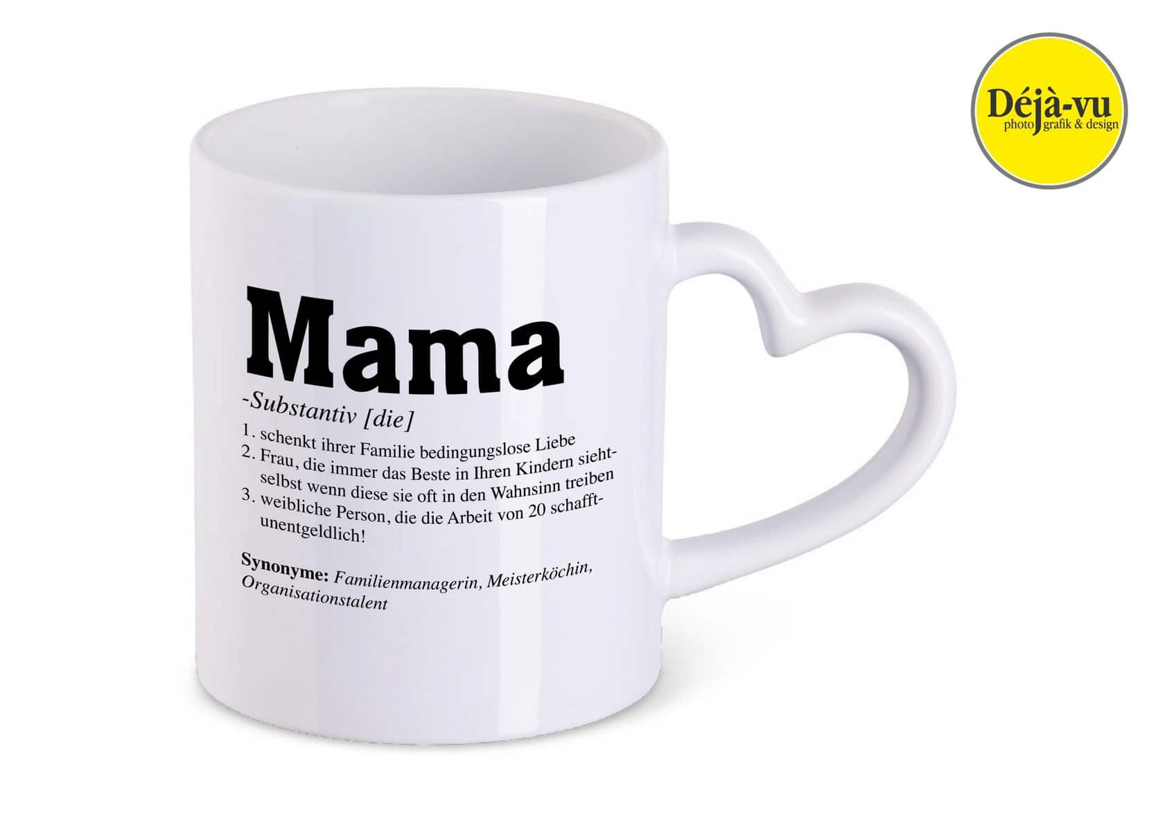 Muttertags-Tasse Motiv MAMA / Duden