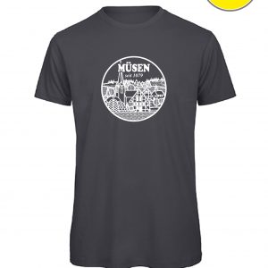 T-Shirt Müsen Logo weiss DARKGREY DAMEN