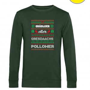 Sweatshirt Graeslijer oller Gresdaachs Pollower Forrest Green