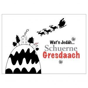 Watn Jedaeh Schuerne Grasdaach Schlitten Postkarte DinA6