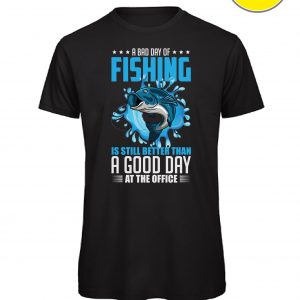 T-Shirt Fishing_Office Black